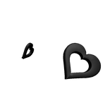 Black Heart Hairclips