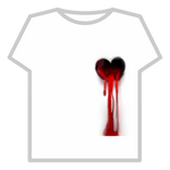 black heart with red blood