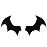 Black Huge Floating Bat Wings