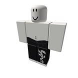 Black Jeans+White Dragon Print