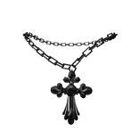 Black Jewel Cross Necklace 1.0