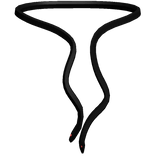 Black ~ Jeweled Eye Snake Necklace