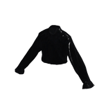 Black Latex Collar Shirt