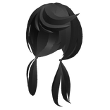 Black Loose Anime Pigtails