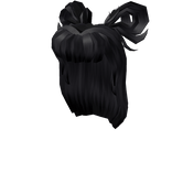 Black Loose Pigtail Buns