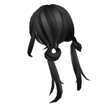 Black Low Pigtails w/ Buns