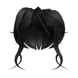 Black Messy Anime Hair