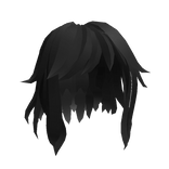 Black Messy Anime Hair