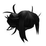 Black Messy Anime Hair Buns