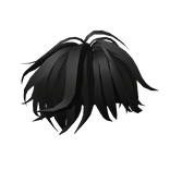 Black Messy Anime Hairstyle
