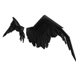 ⊱┊black messy dark angel crow raven wings y2k