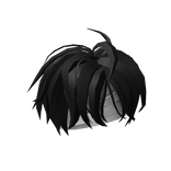 Black Messy Hair and Bandages 