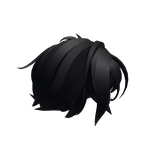 Black Messy Side Part