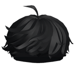 Black Messy Side Swoop