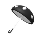 Black Mushroom Cottagecore Umbrella