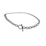 Black Pin Clasp Chain Necklace 3.0