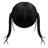 Black Pirate Girl Pigtails w/ Bangs