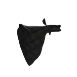 Black Plaid Neck Bandana