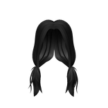 Black Puffy Scruffy Pigtails