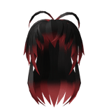 Black Red Gradiant Anime Rockstar Hair
