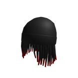 Black Red Tipped Dreads w/ Beanie