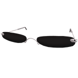 Black Retro No-Frame Sunglasses
