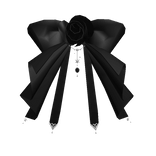 Black Rose Hair Bow