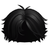 Black Scruffy Boy Hair