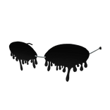 Black Shadow Drip Glasses