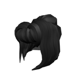 Black Short Bob cut w Poneytail 