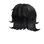 Short Messy Layered Hair Black - Roblox
