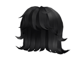 Black Fluffy Short Bun Hair - Roblox