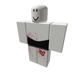 Black shorts + blood splat heart