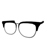 Black Silver Square Rimmed Glasses