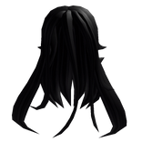 Black Sleepy Anime  Long  Hair