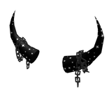 Black Sparkle Chain Horns