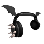 Black Spikey Batphones