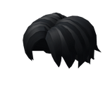 Black Spiky Middle Part