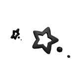 Black Star Hairclips