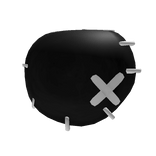 Black Stitched Upper Patch (Crossed Eyes)