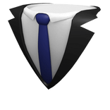 Black Suit with Blue Tie