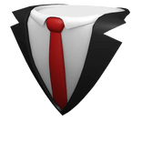 Black Suit with Red Tie