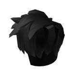 Black Swept Wavy Hair