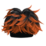 Black To Orange Fluffy Middle Swept Hair