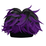 Black To Purple Fluffy Middle Swept Hair