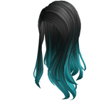 Black to Teal Cheerleading Captain Hair