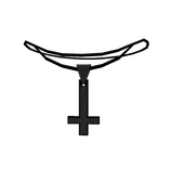 Black upside down cross necklace (1.0)