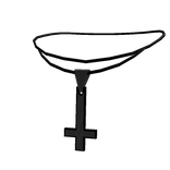 Black upside down cross necklace (3.0)