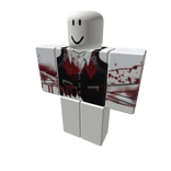 Black Vest w White Hoodie and Blood