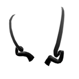 Black Void Antler Horns - Cartoony Outline